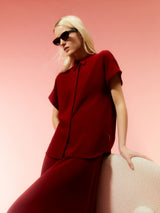 Larisaana Blouse Red  | Armedangels