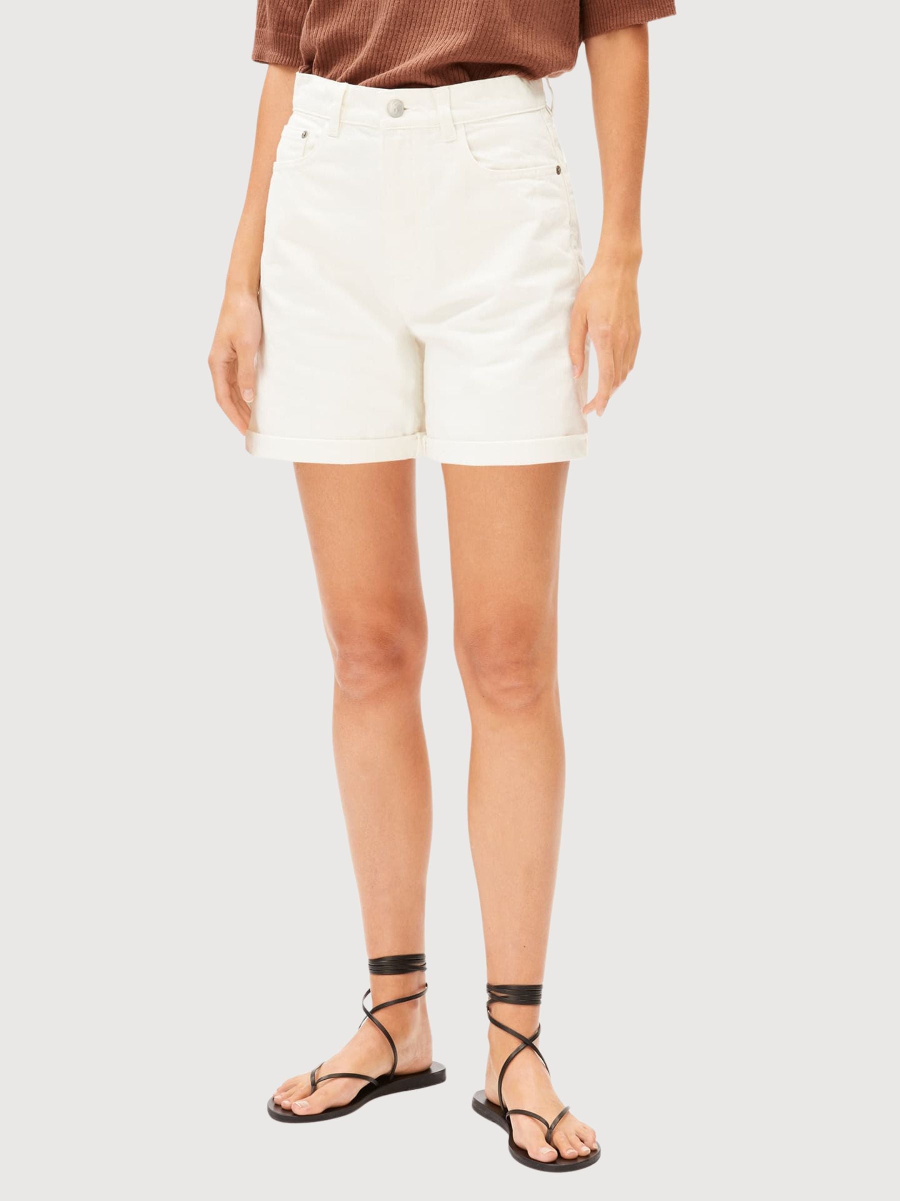 Sheaari GMT Dye Shorts Woman White | Armedangels