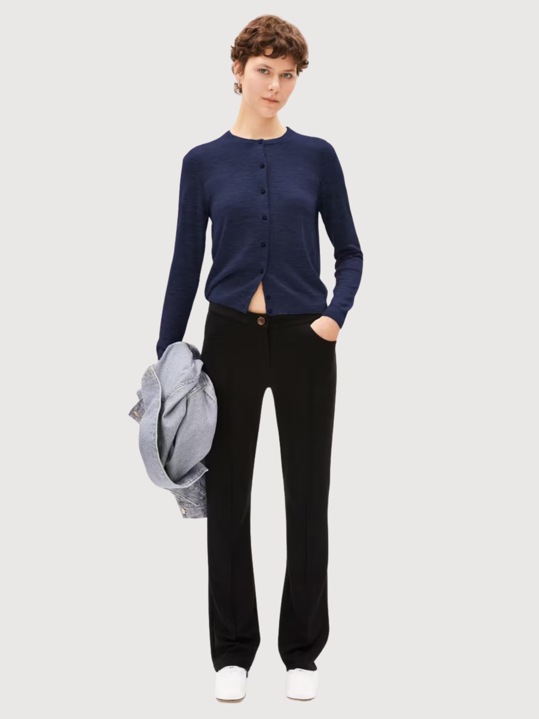 Cardigan Ophaliaa Merino Tinted Navy | Armedangels