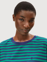 T-shirt Idaara Stripes Green Navy | Arnedangels