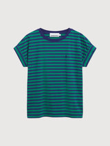 Maglietta Idaara Stripes Green Navy | Armedangels