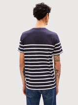 Aadros Stripes T-shirt night skyoatmilk|Armedangels