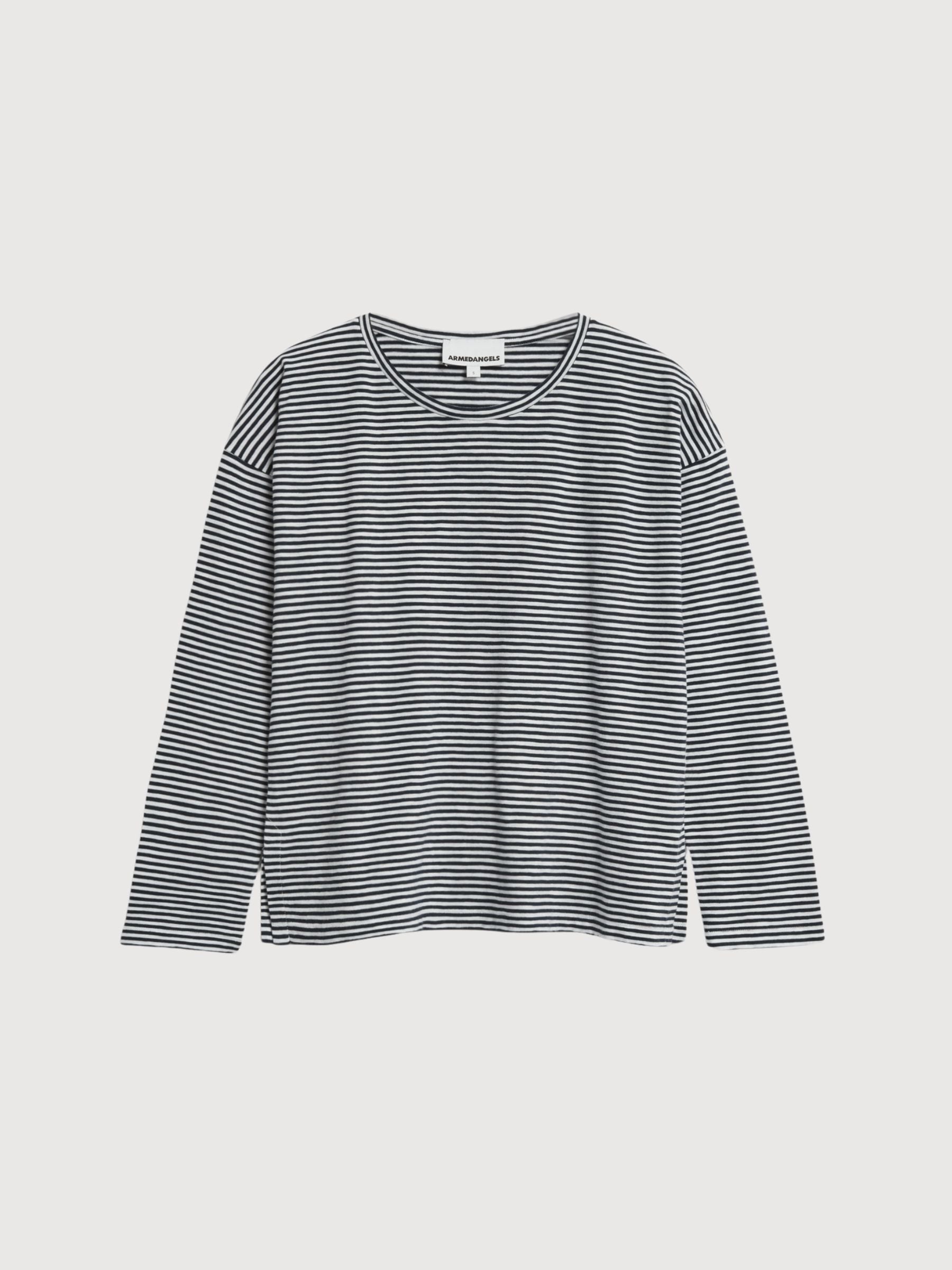 Xianaa Stripes Blackoatmilk Longsleeve | Armedangels