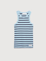 Top Kanitaa Stripes Blue Glow | Armedangels