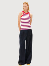 Top Kanitaa Stripes Red Dynamo | Armedangels