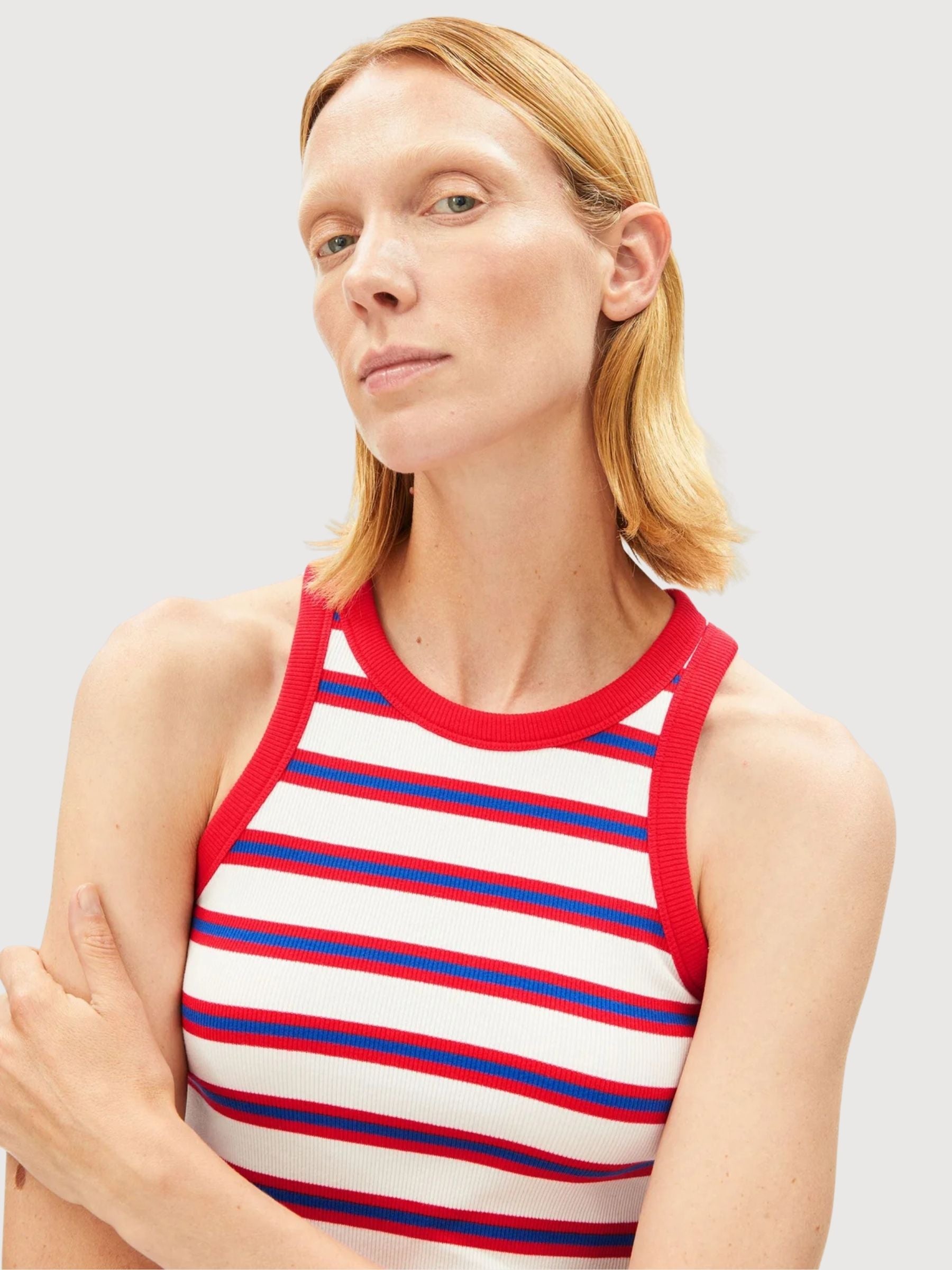 Top Kanitaa Stripes Red Dynamo | Armedangels