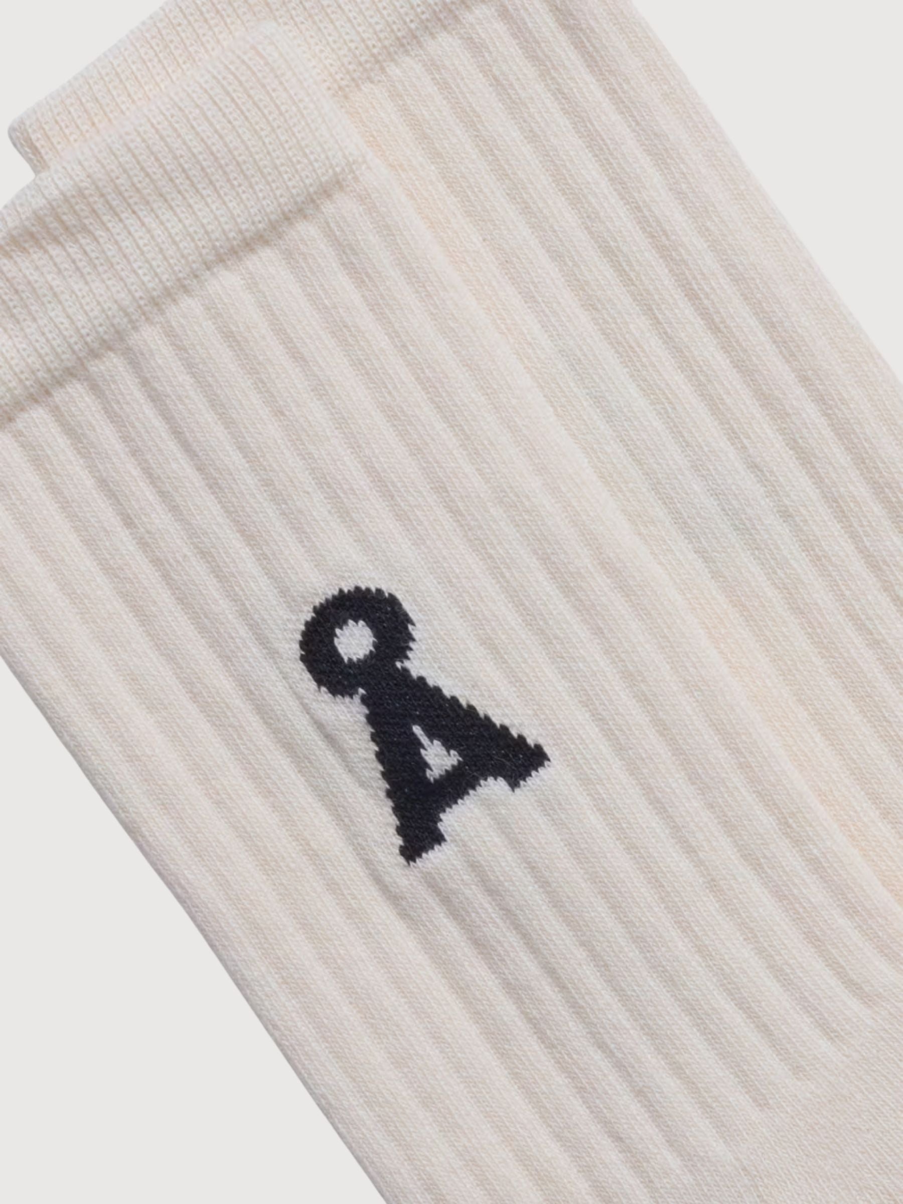 Socks Saamus Bold Oatmilk-Black | Armedangels