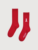 Socks Saamus Bold Scarlet Red Unisex | Armedangels