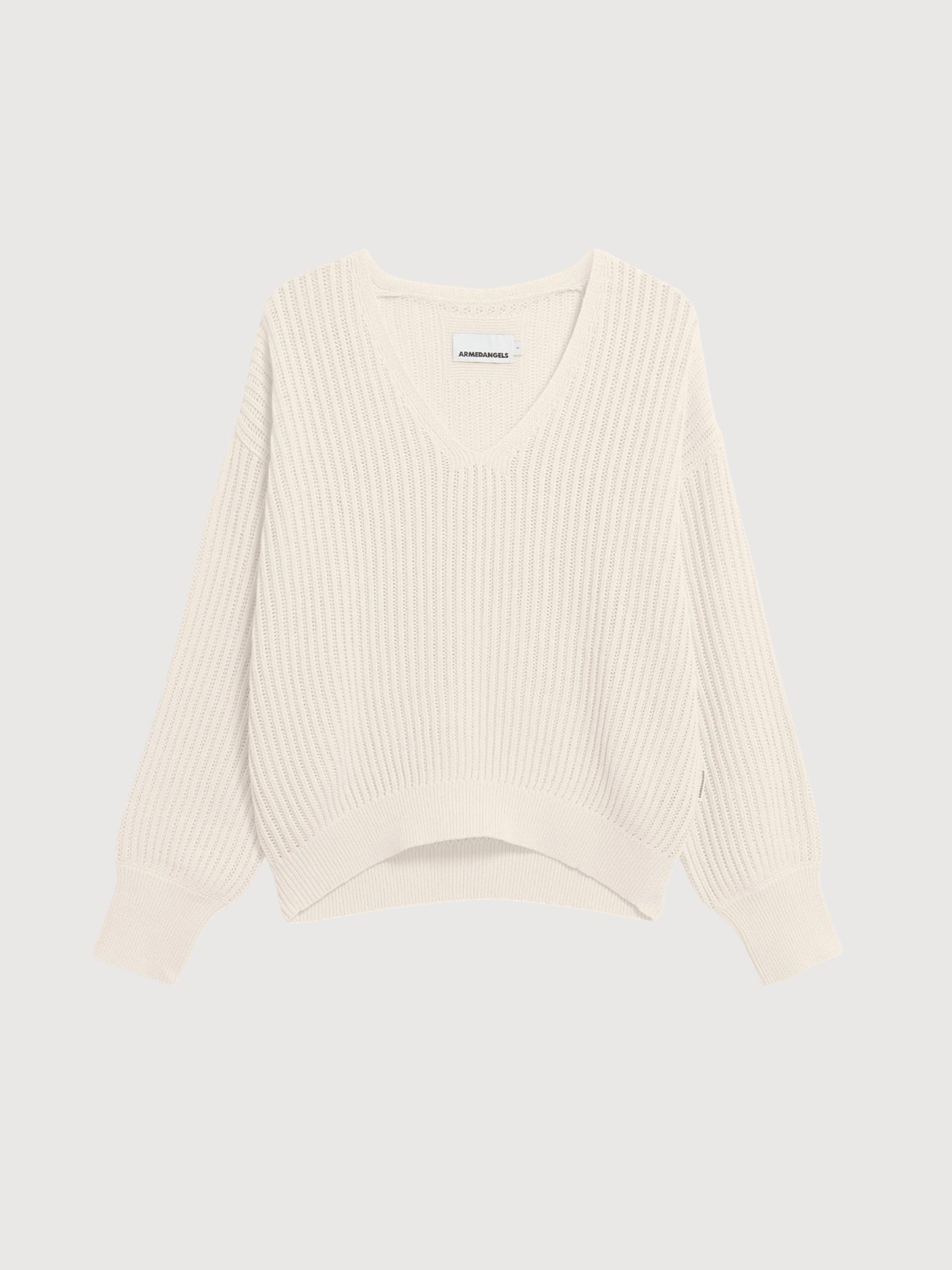 Strickpullover Leinen Blans Undyed | Armedangels