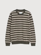 LOUKAA FINE STRIPES Forest Pine-Light Sage | Armedangels