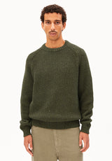Kiaano Tweed Knit Sweater Dark Earth Tweed | ARMEDANGELS