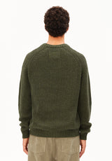 Kiaano Tweed Knit Sweater Dark Earth Tweed | ARMEDANGELS