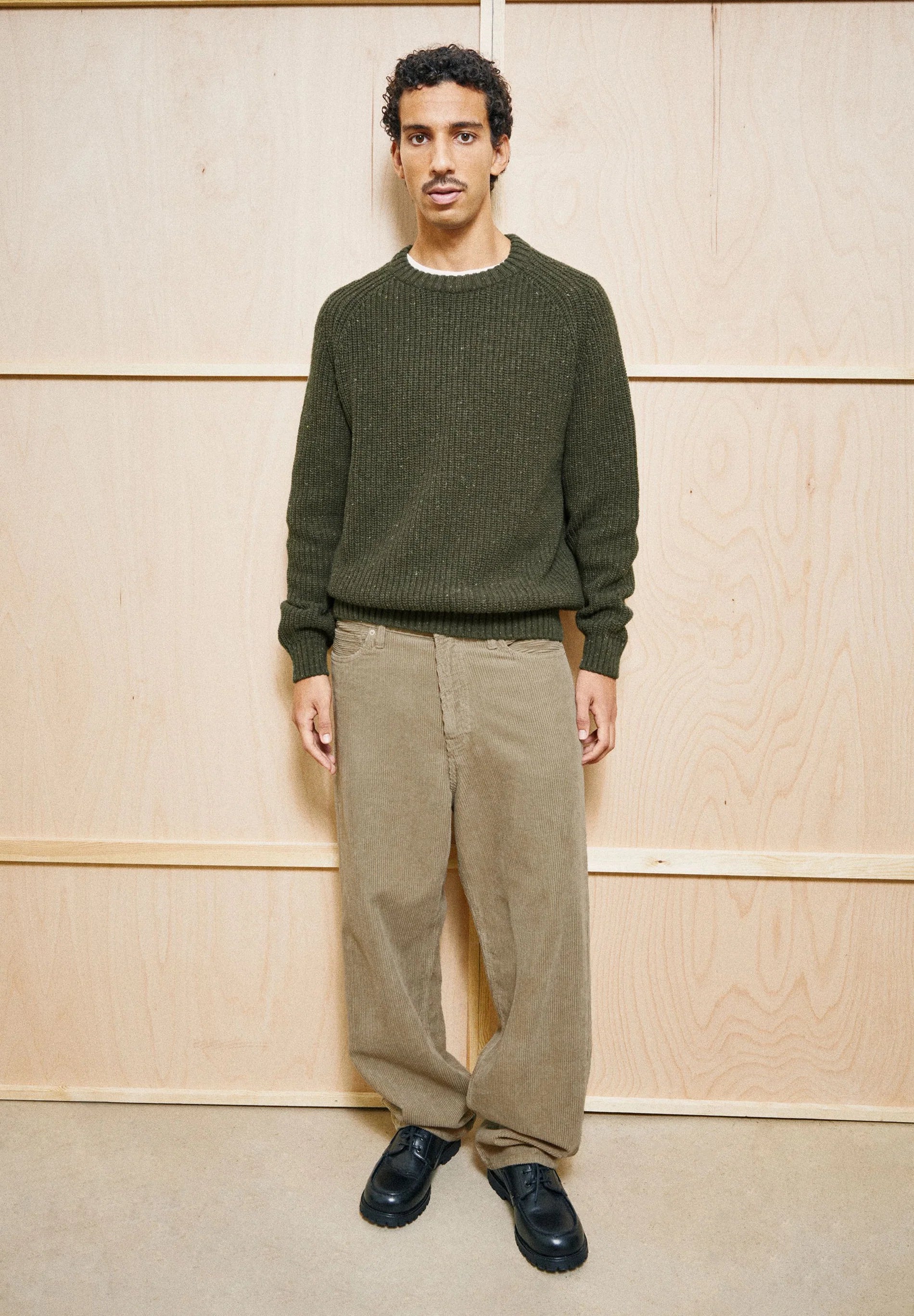 Kiaano Tweed Knit Sweater Dark Earth Tweed | ARMEDANGELS