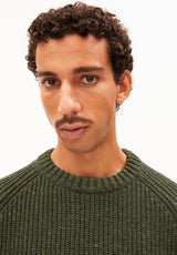 Kiaano Tweed Knit Sweater Dark Earth Tweed | ARMEDANGELS