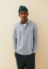 Quaasa Stripe Longsleeve Shirt Petrol Velvet | ARMEDANGELS