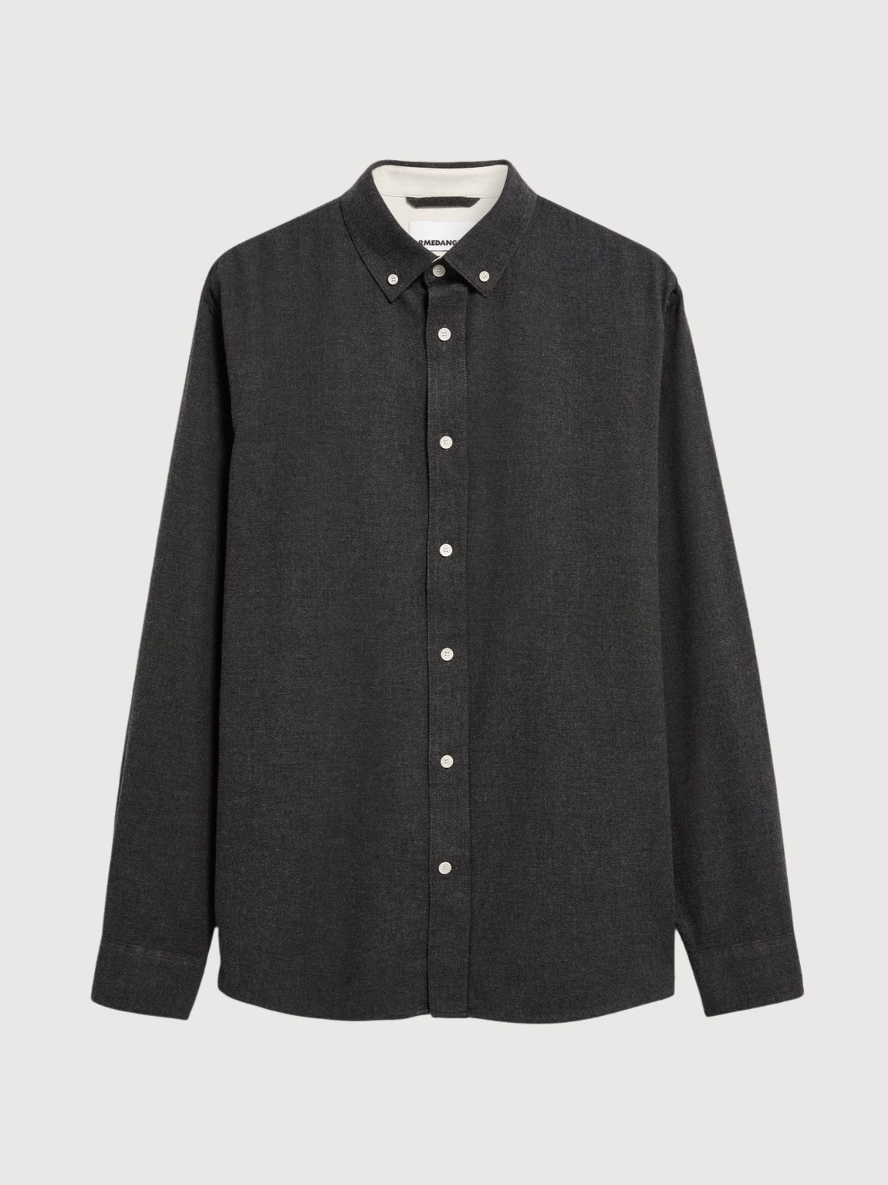 Araamo Flannel Shirt Anthrazit Melange | ARMEDANGELS
