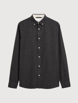 Araamo Flannel Shirt Anthrazit Melange | ARMEDANGELS