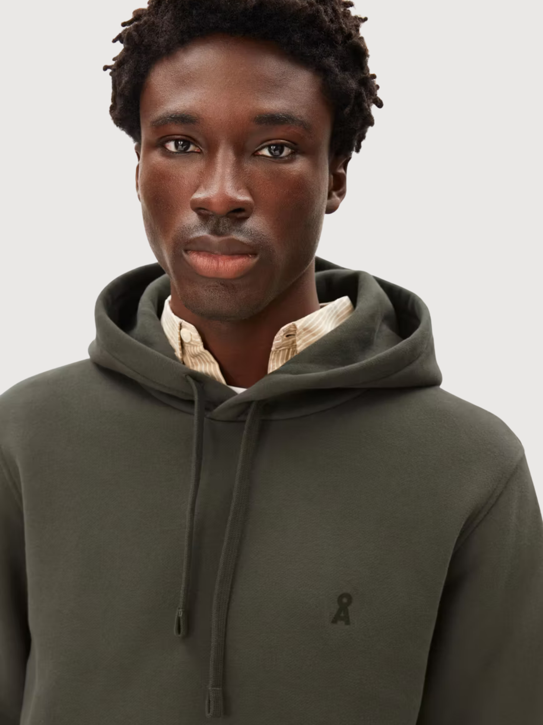 Hoodie Waarlo Dunkelgrün Mann Baumwolle | Armedangels