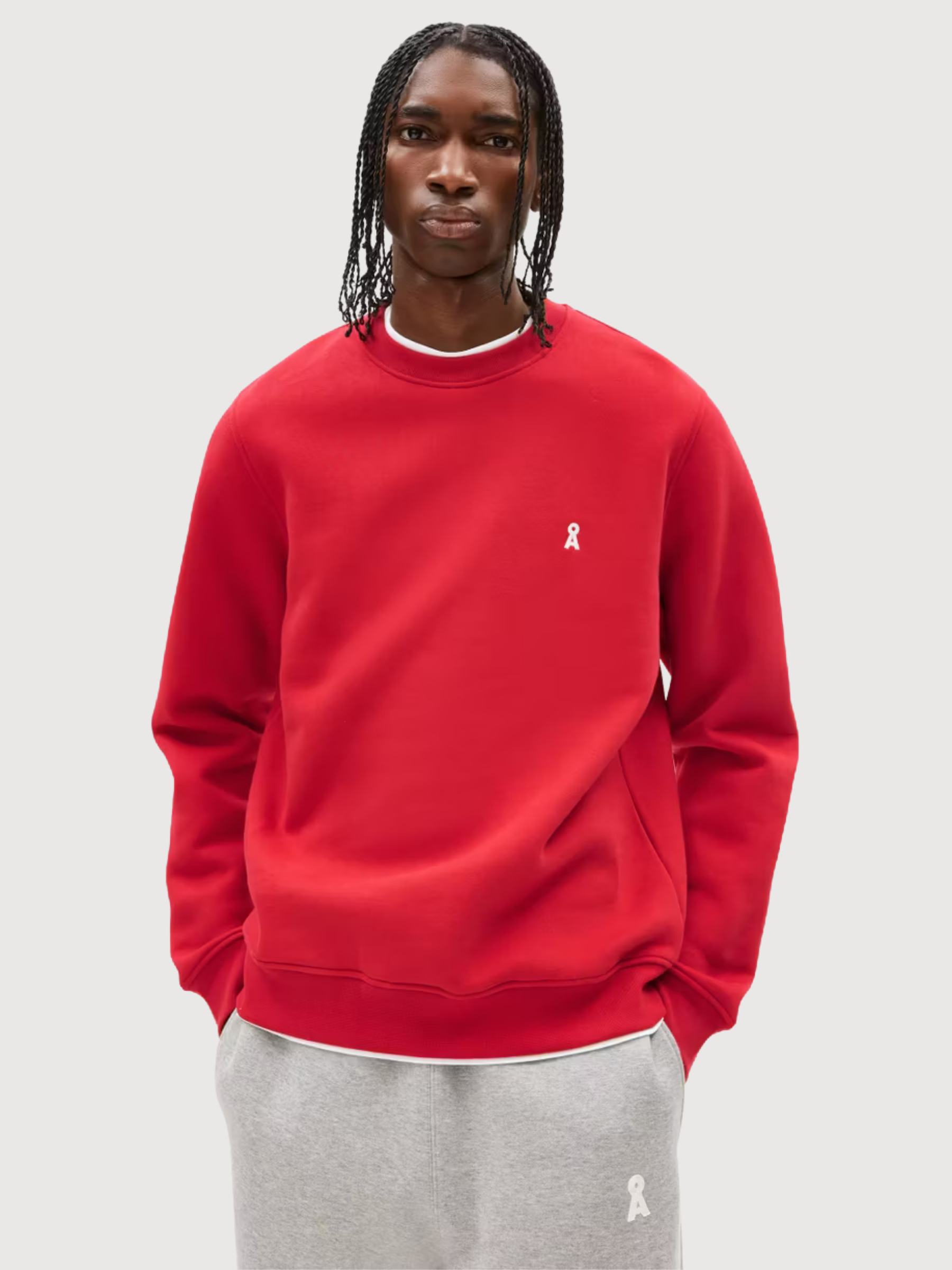 Felpa Baaro Rossa Uomo Cotone | Armedangels