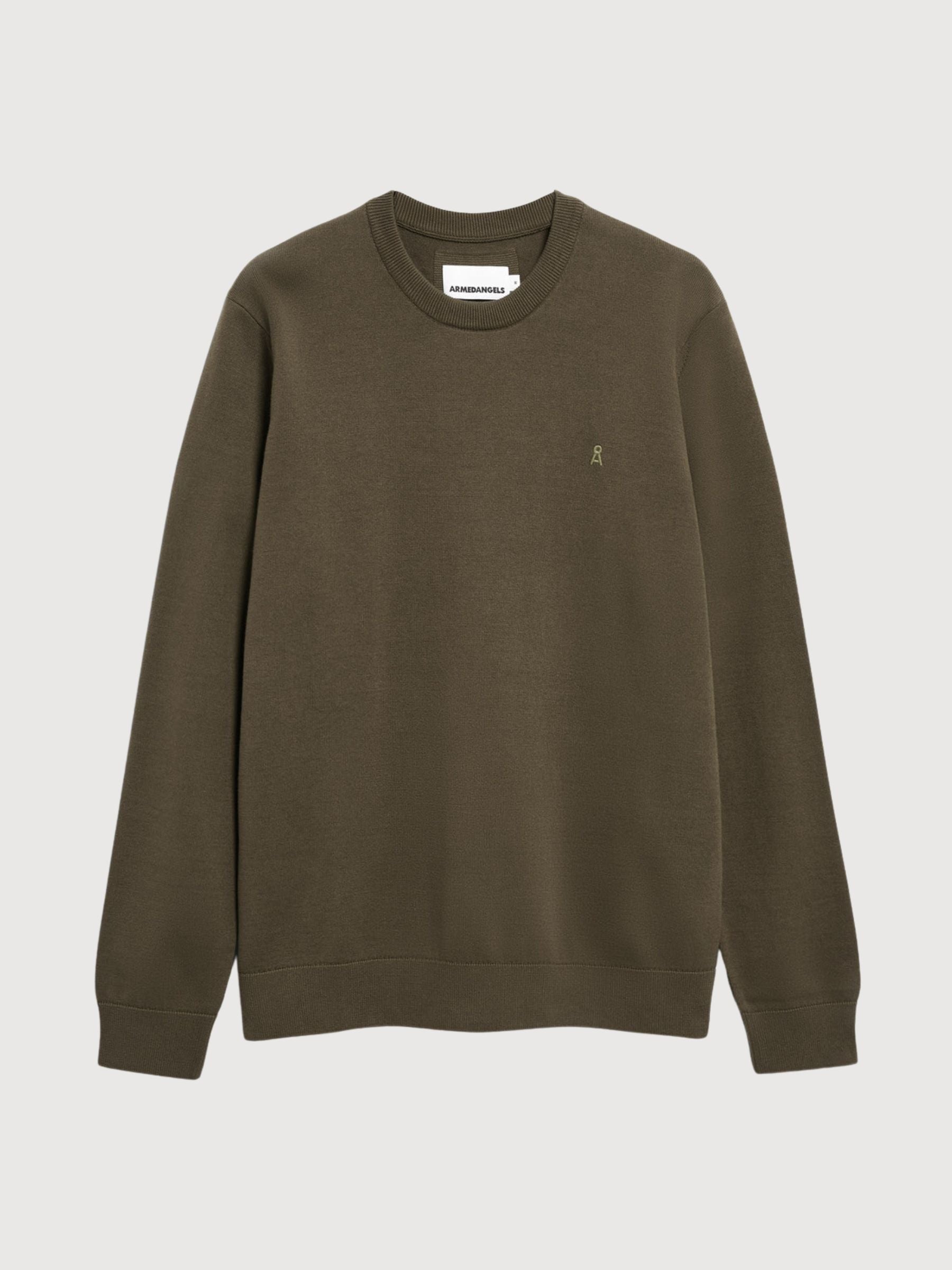 Loukaa Knit Sweater Dark Earth | ARMEDANGELS