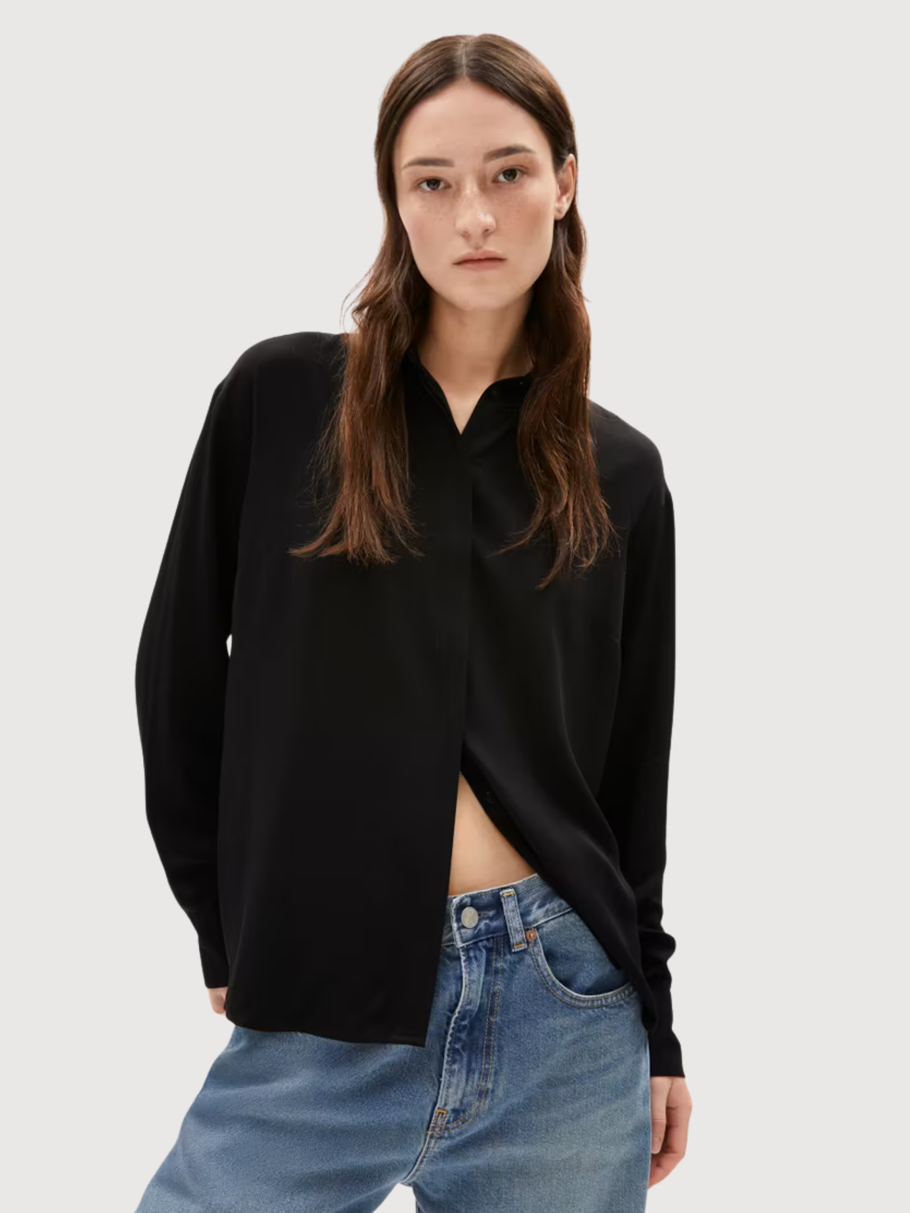 Bluse Larisaana Schwarze Frau Viskose | Armedangels