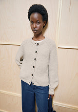 Selmaa Knit Cardigan Honey Melange | ARMEDANGELS