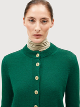 Amildaa Cardigan Emerald Green Wool & Mohair Blend | Armedangels