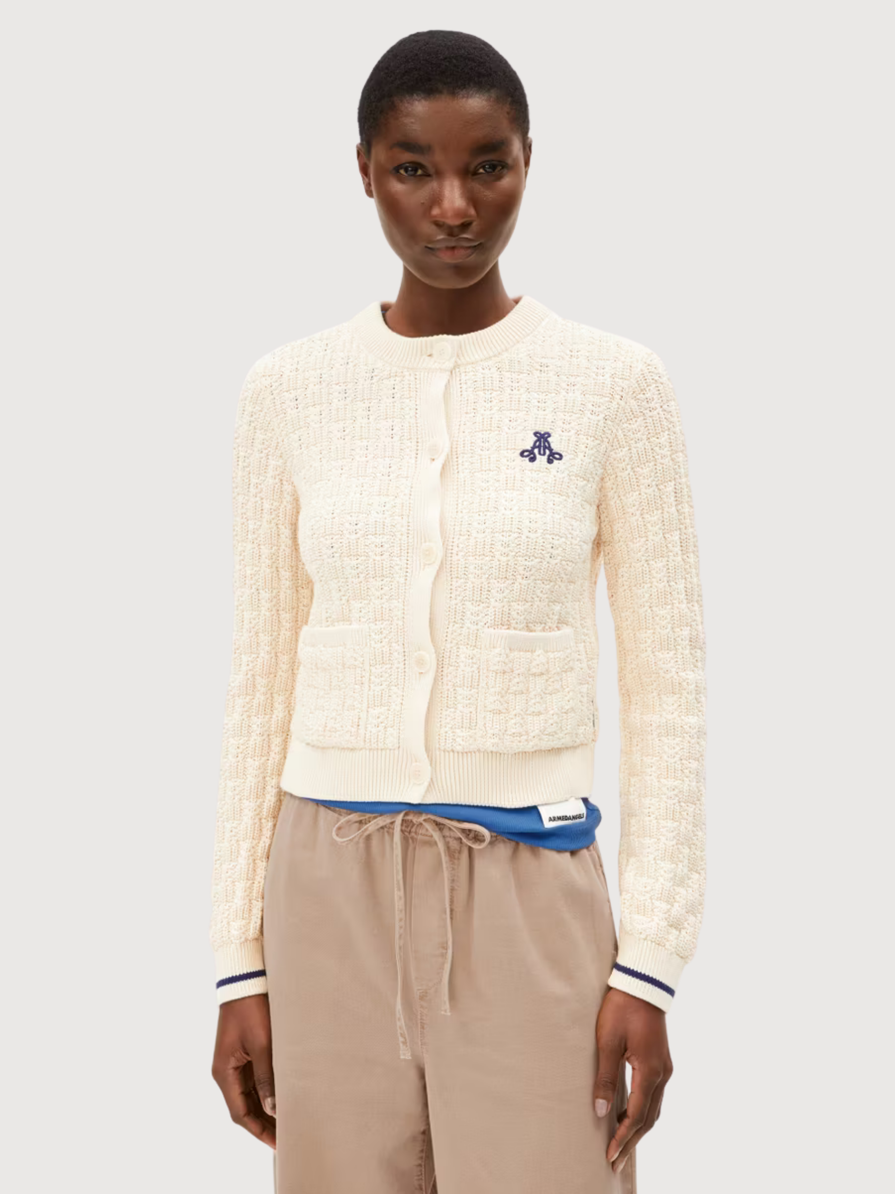 Juliaanas Cardigan Oatmilk Organic Cotton | Armedangels