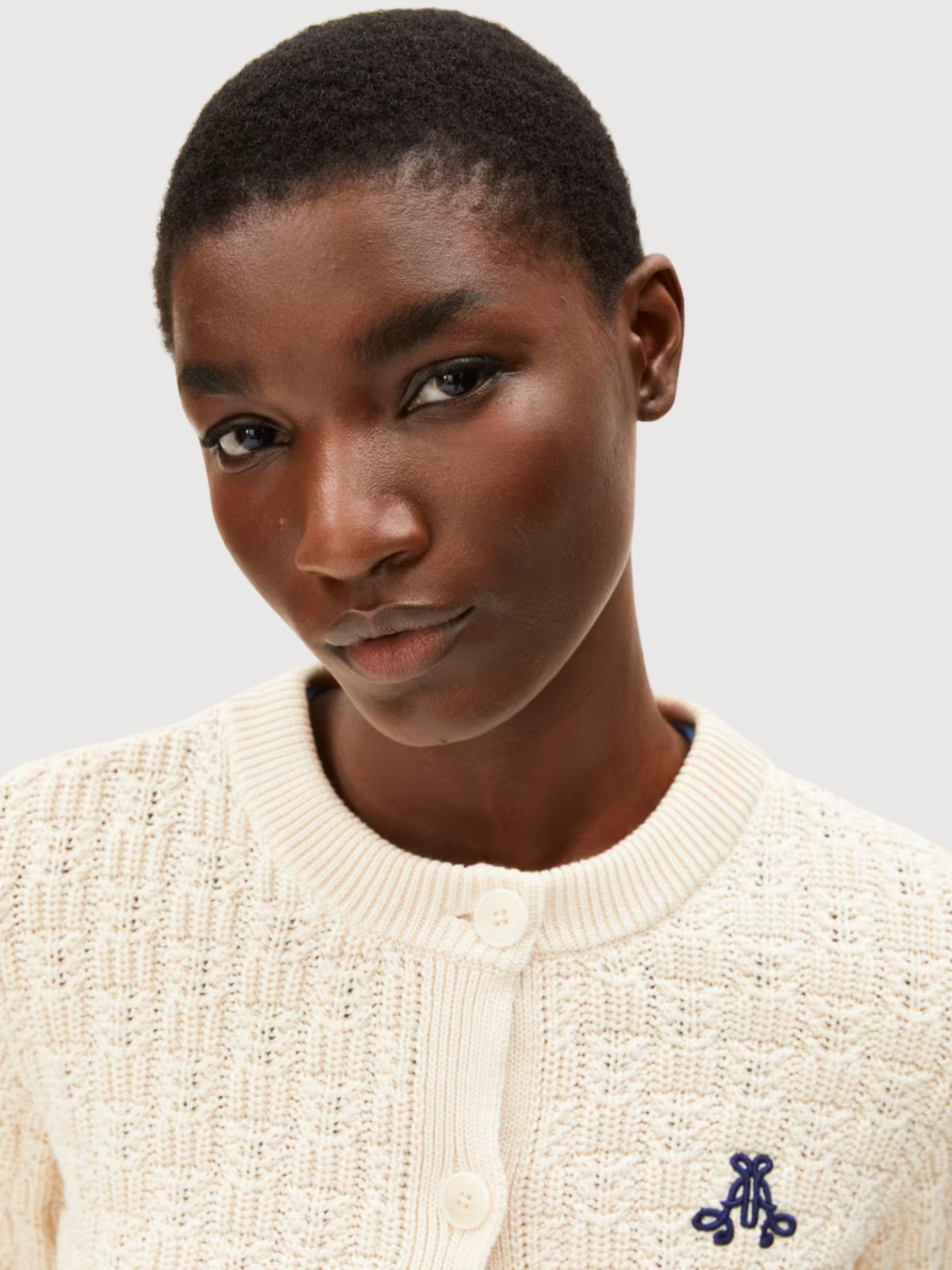 Juliaanas Cardigan Oatmilk Organic Cotton | Armedangels