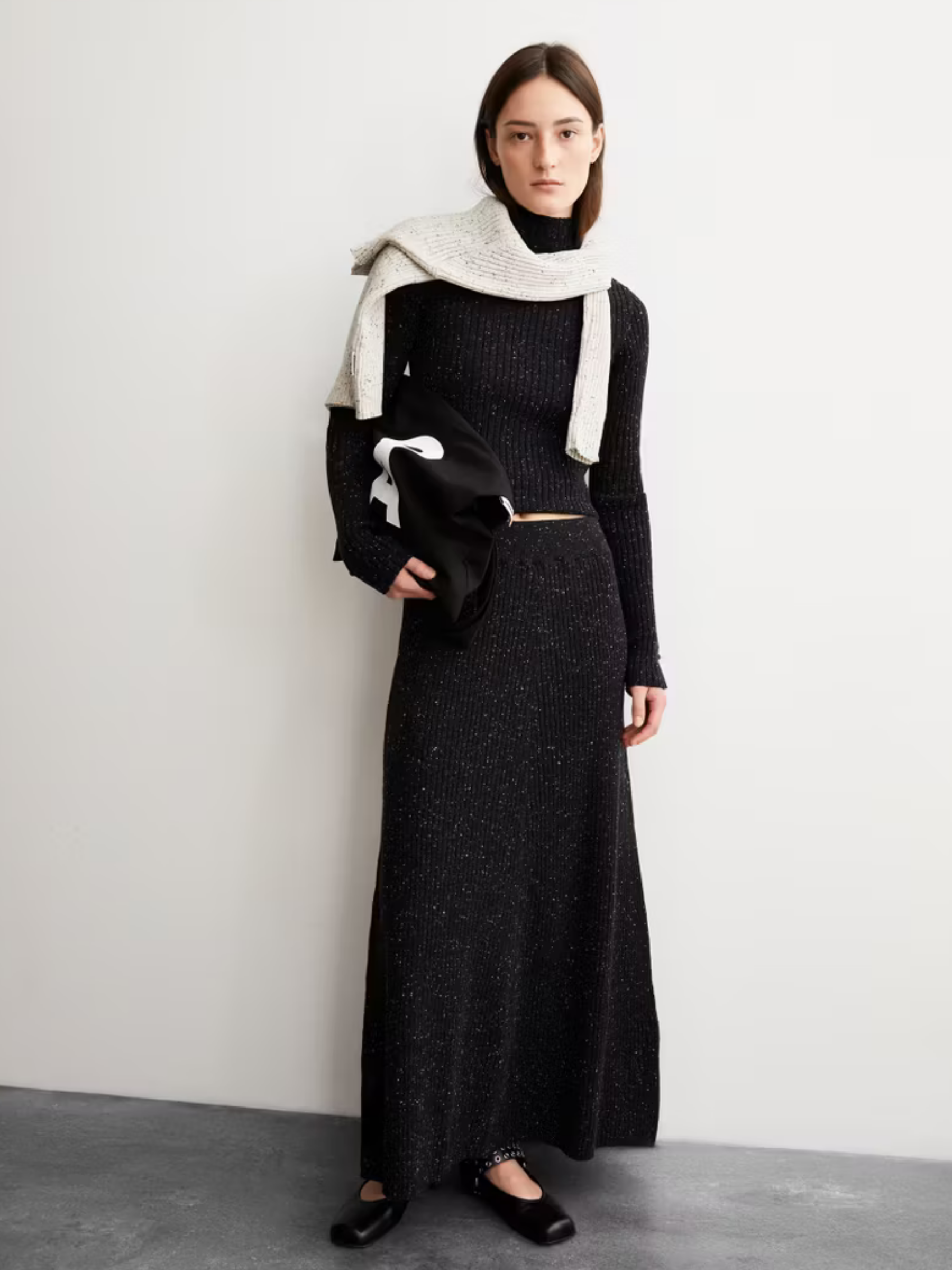 Rock Hanaa Tweed Schwarze Frau | Armedangels