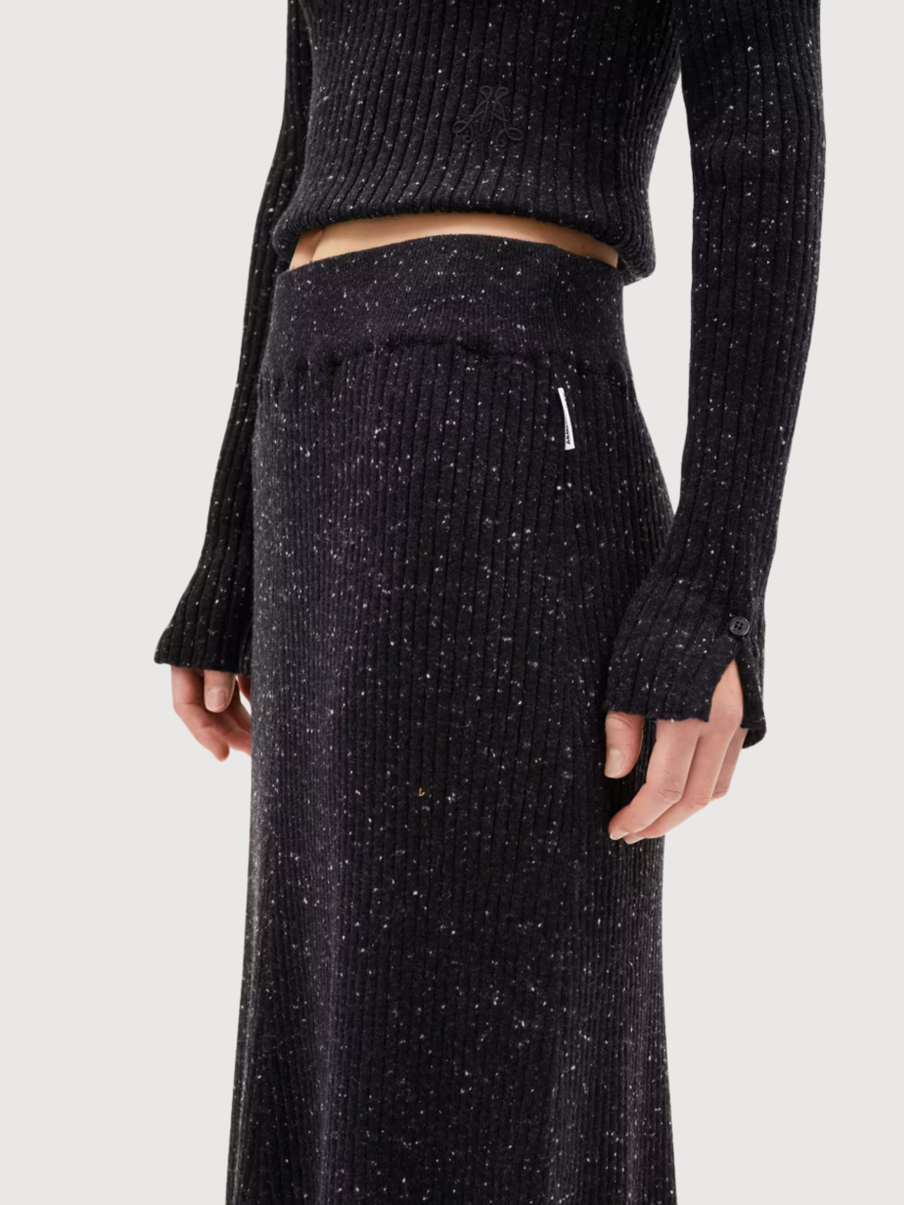 Rock Hanaa Tweed Schwarze Frau | Armedangels