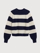 Pullover Kaagi Stripes Navy Woman | Armedangels