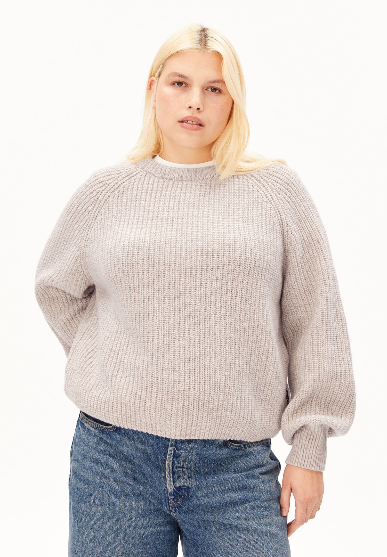 Rib Knit Sweater Honey Melange | ARMEDANGELS