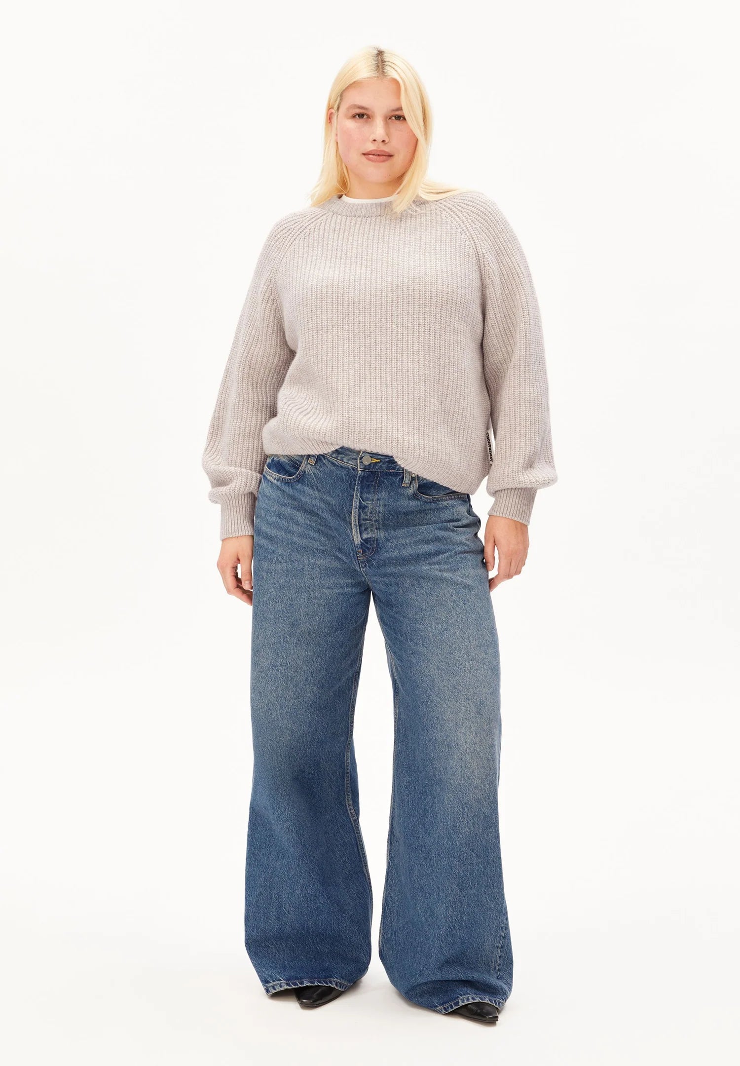 Rib Knit Sweater Honey Melange | ARMEDANGELS