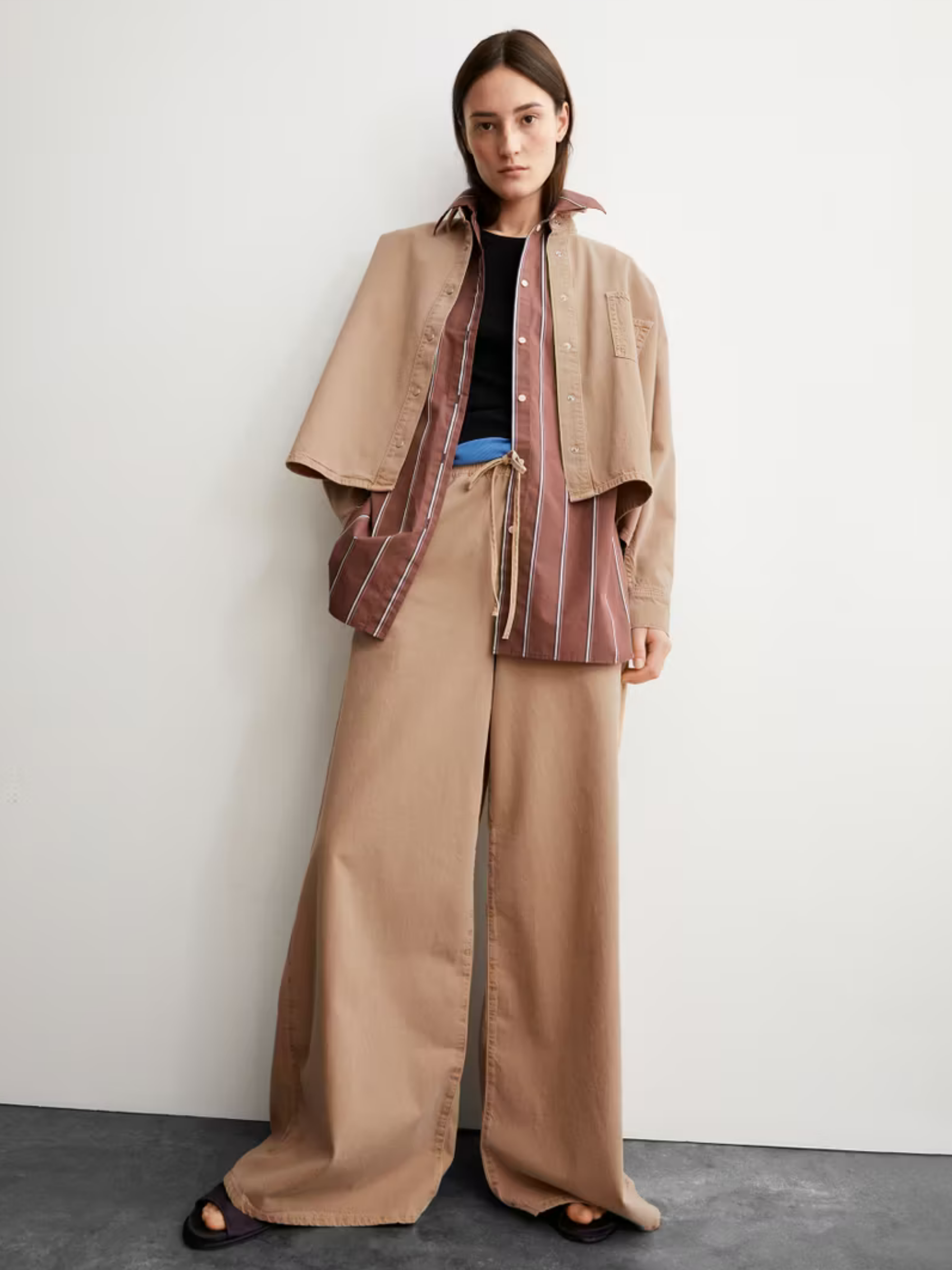 Hose Kelaani Beige Frau Baumwolle | Bewaffnete Engel