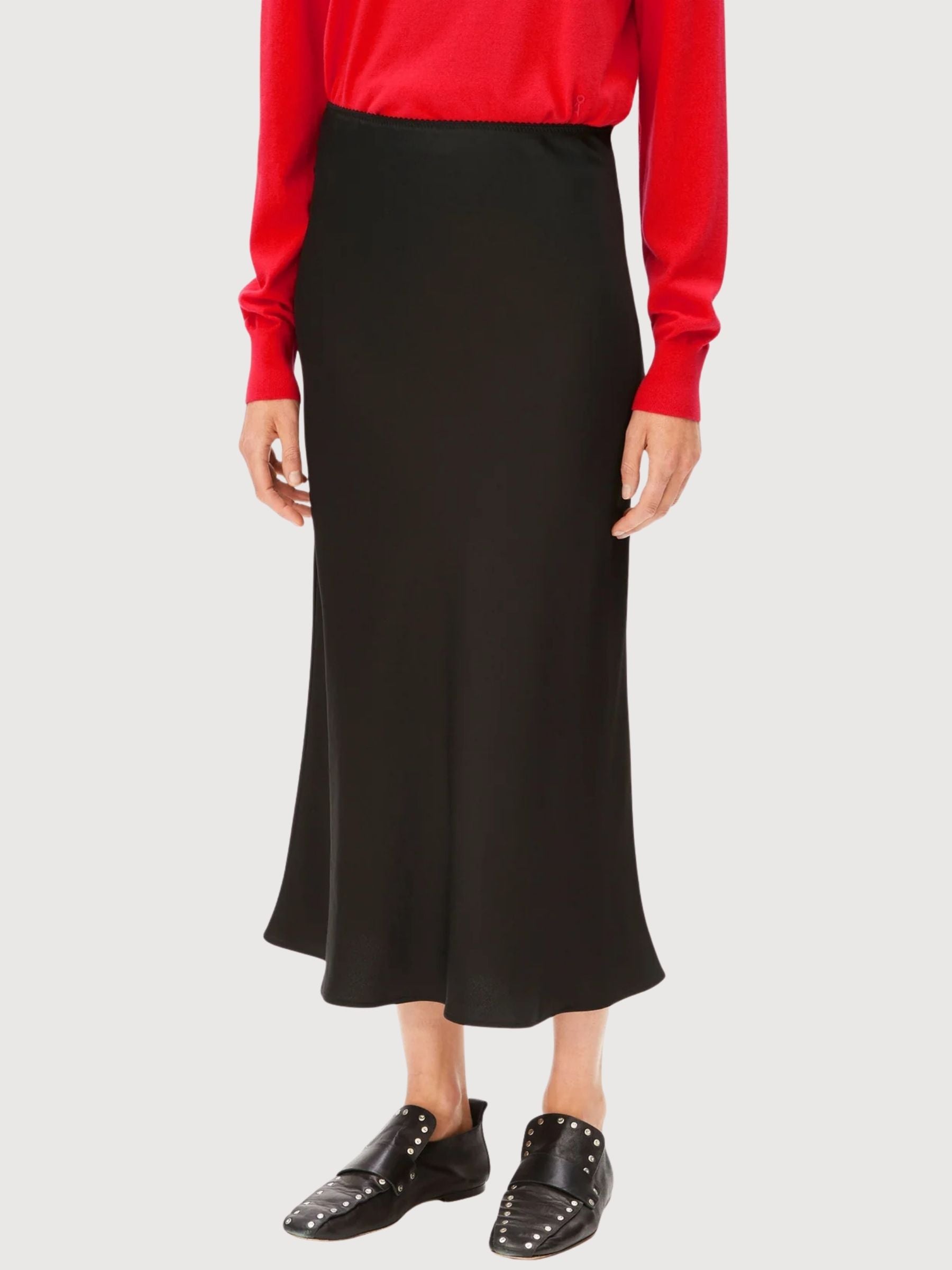 Satin slip Skirt Lenovaa Black | Armedangels