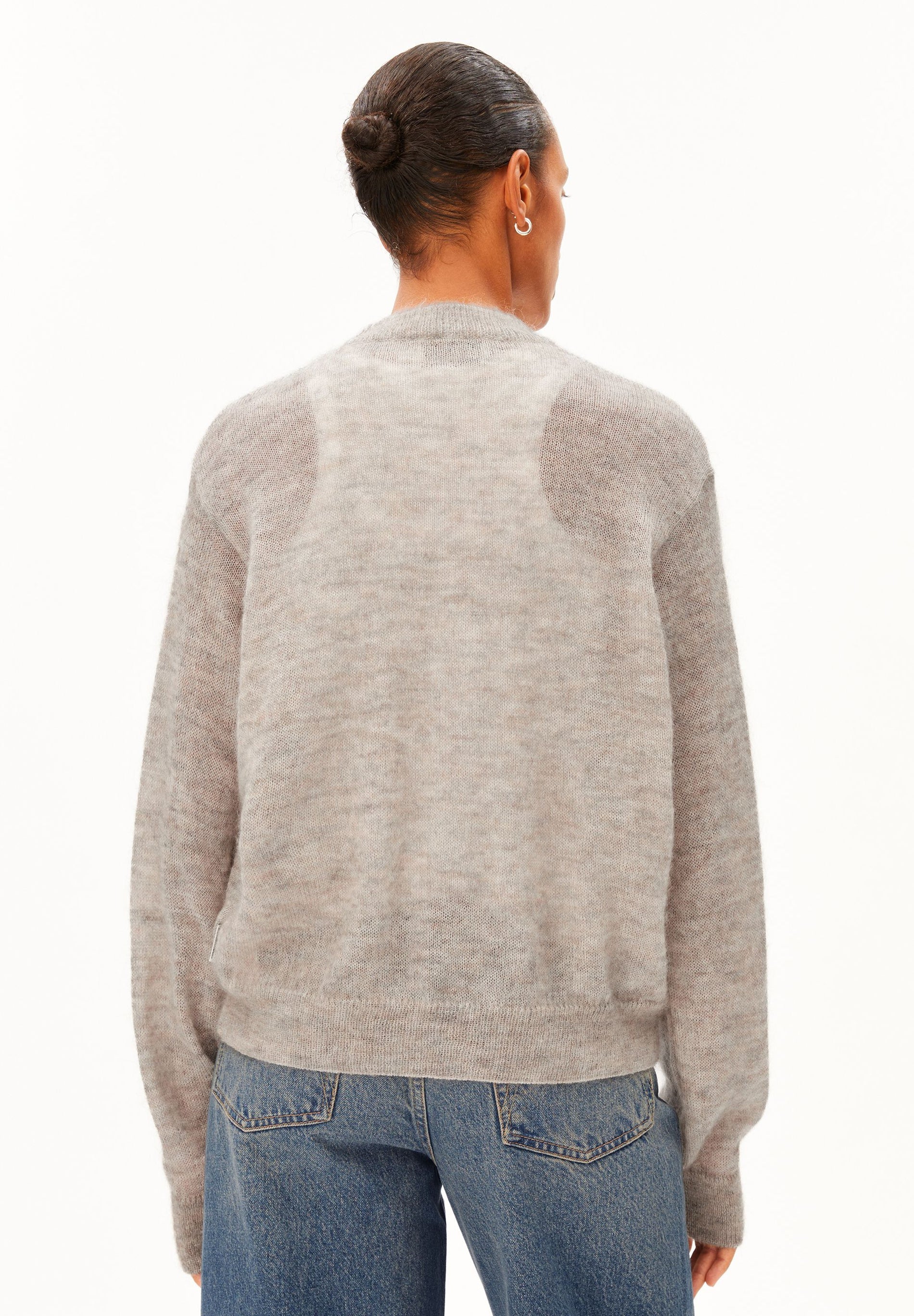 Mohair Blend Knit Sweater Honey Melange | ARMEDANGELS