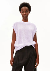 Mohair Blend Knit Vest Moonlit Lilac | ARMEDANGELS