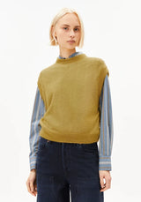 Mohair Blend Knit Vest Mosslace | ARMEDANGELS