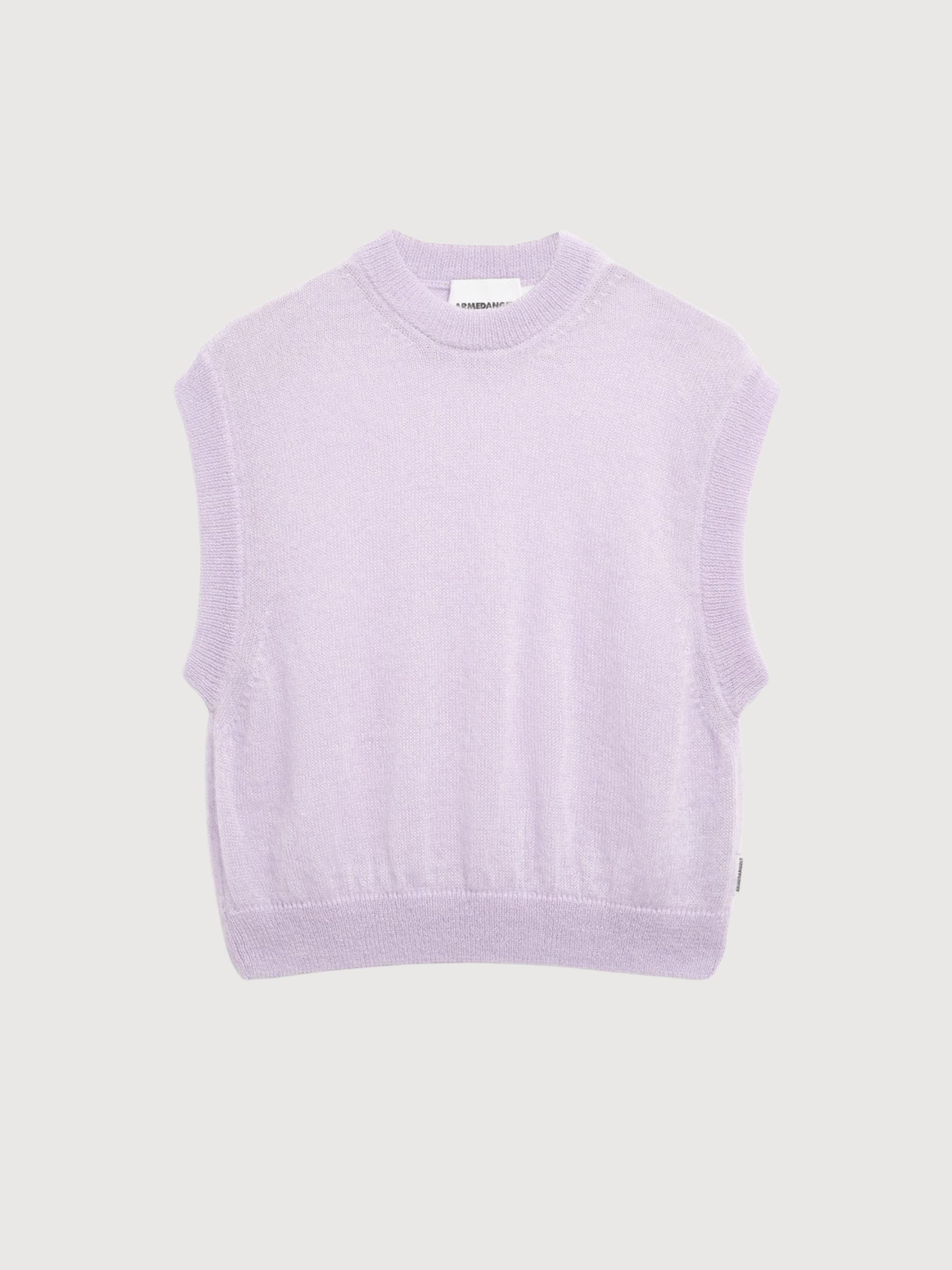 Mohair Blend Knit Vest Moonlit Lilac | ARMEDANGELS