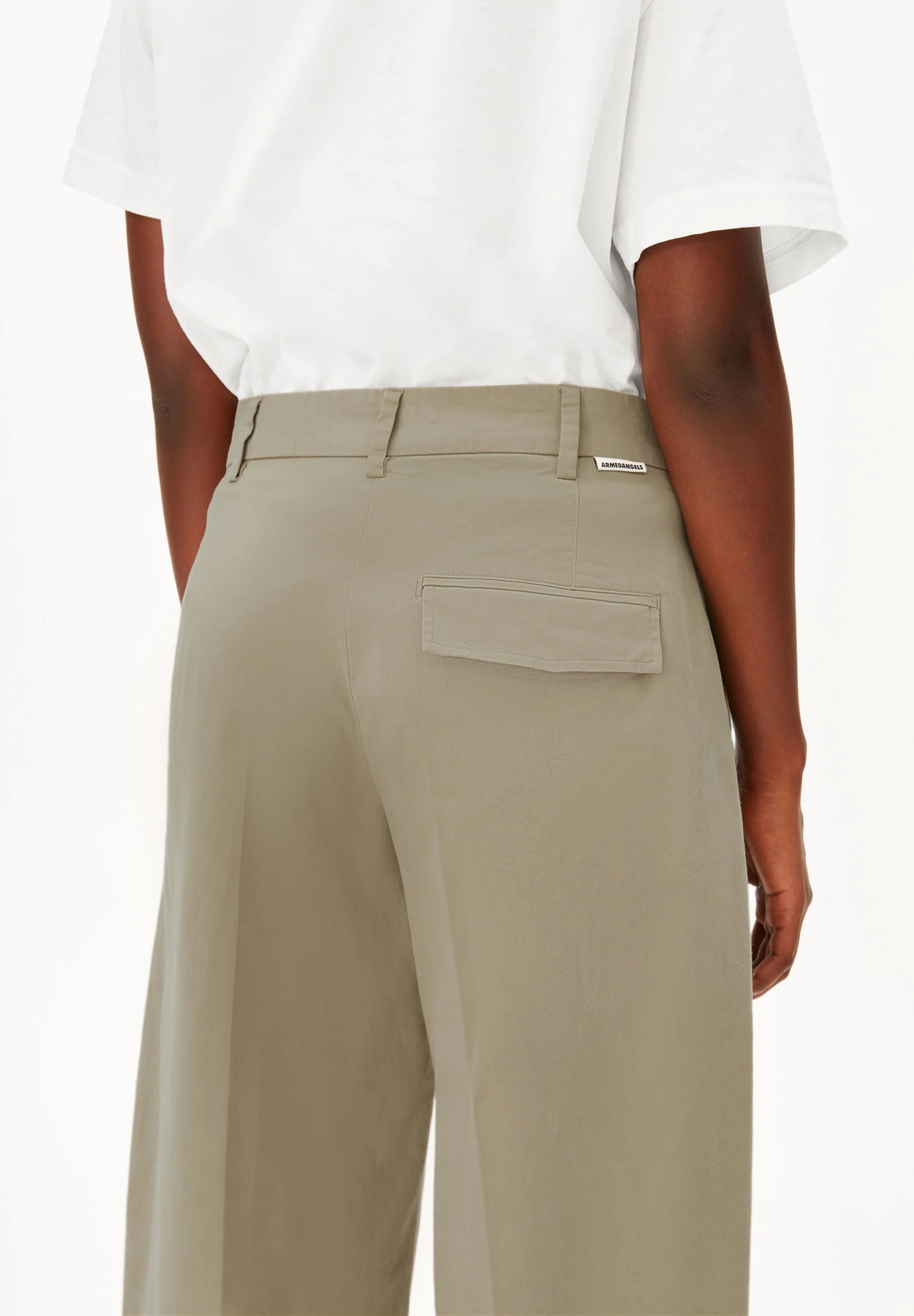 Barrel Leg Twill Pant Light Sage | ARMEDANGELS