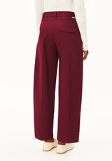 Barrel Leg Twill Pant Velvet Red | ARMEDANGELS