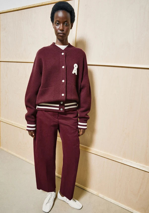 Barrel Leg Twill Pant Velvet Red | ARMEDANGELS