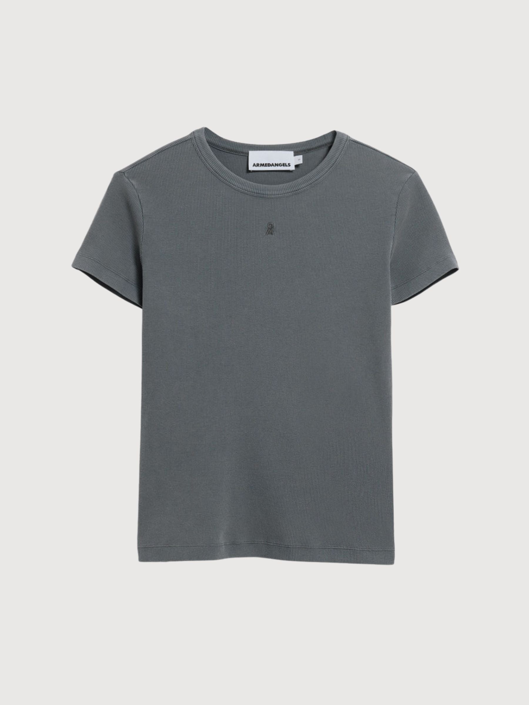 T-Shirt Rib Dye Space Steel | Armedangels