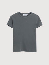 T-Shirt Rib Dye Space Steel | Armedangels