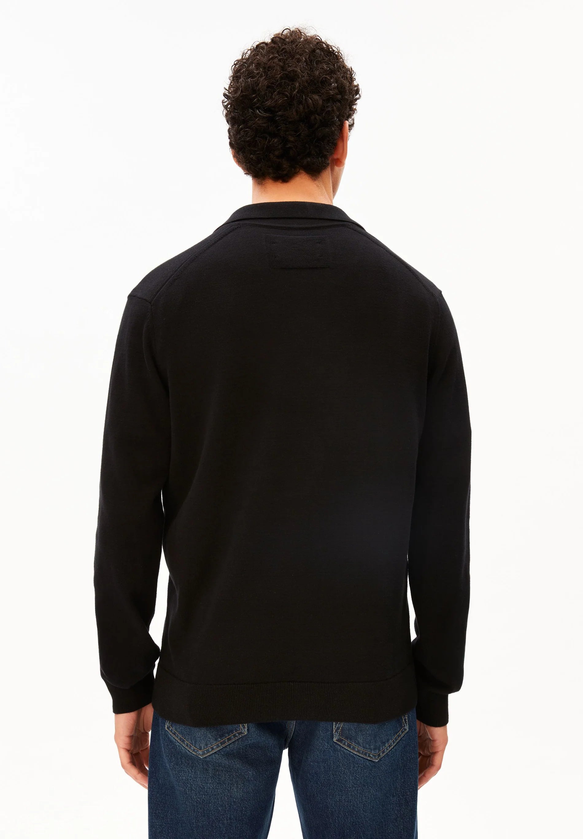 Knit Longsleeve Poloshirt Black | ARMEDANGELS