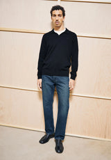 Knit Longsleeve Poloshirt Black | ARMEDANGELS