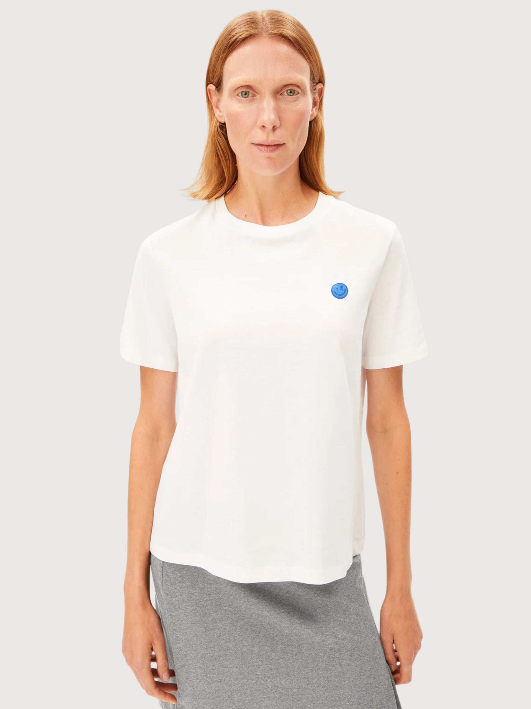 T-Shirt Lualaa Embro Woman White | Armedangels