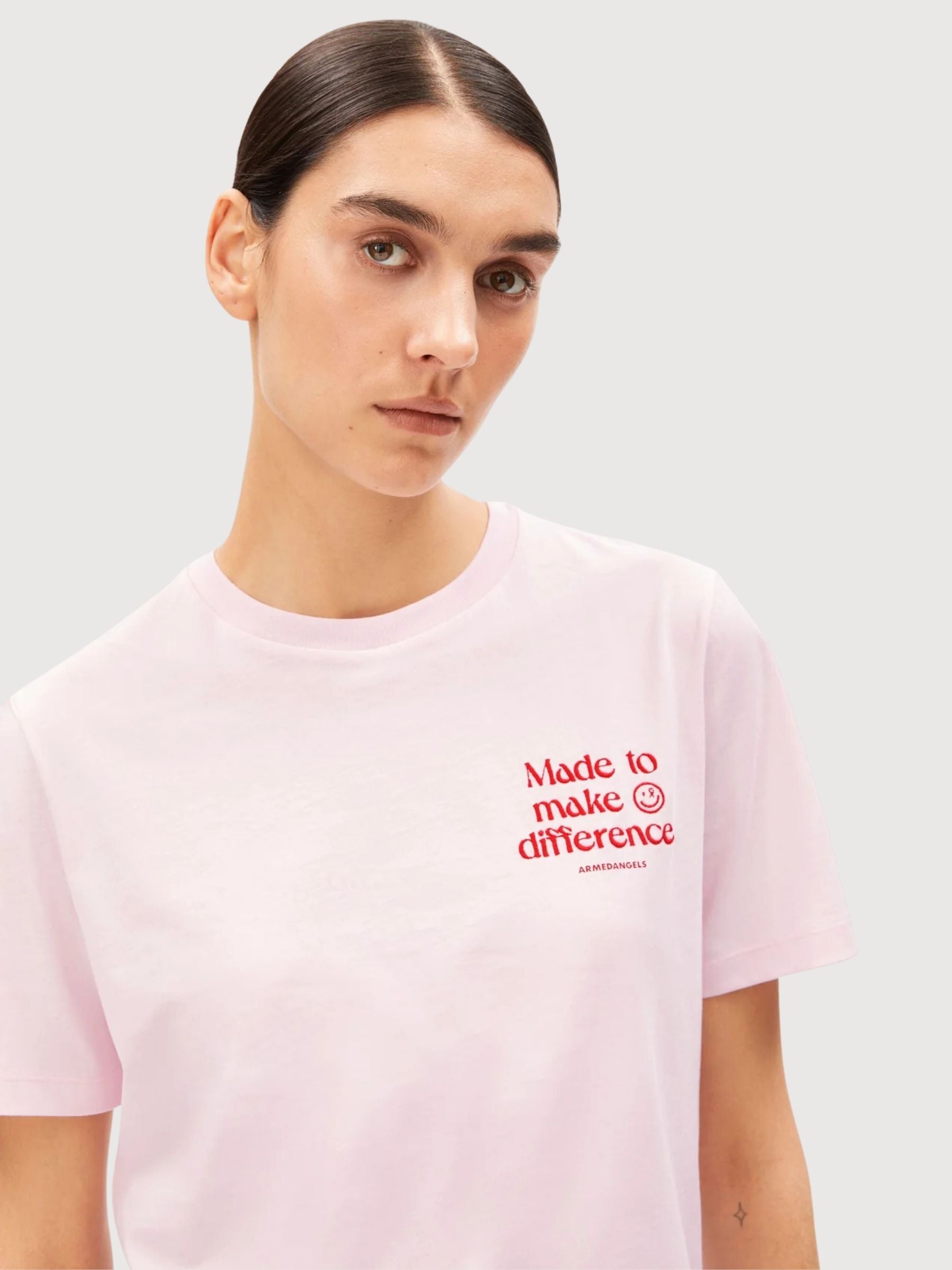 Maglietta Lualaa Embro Pink Mist | Armedangels