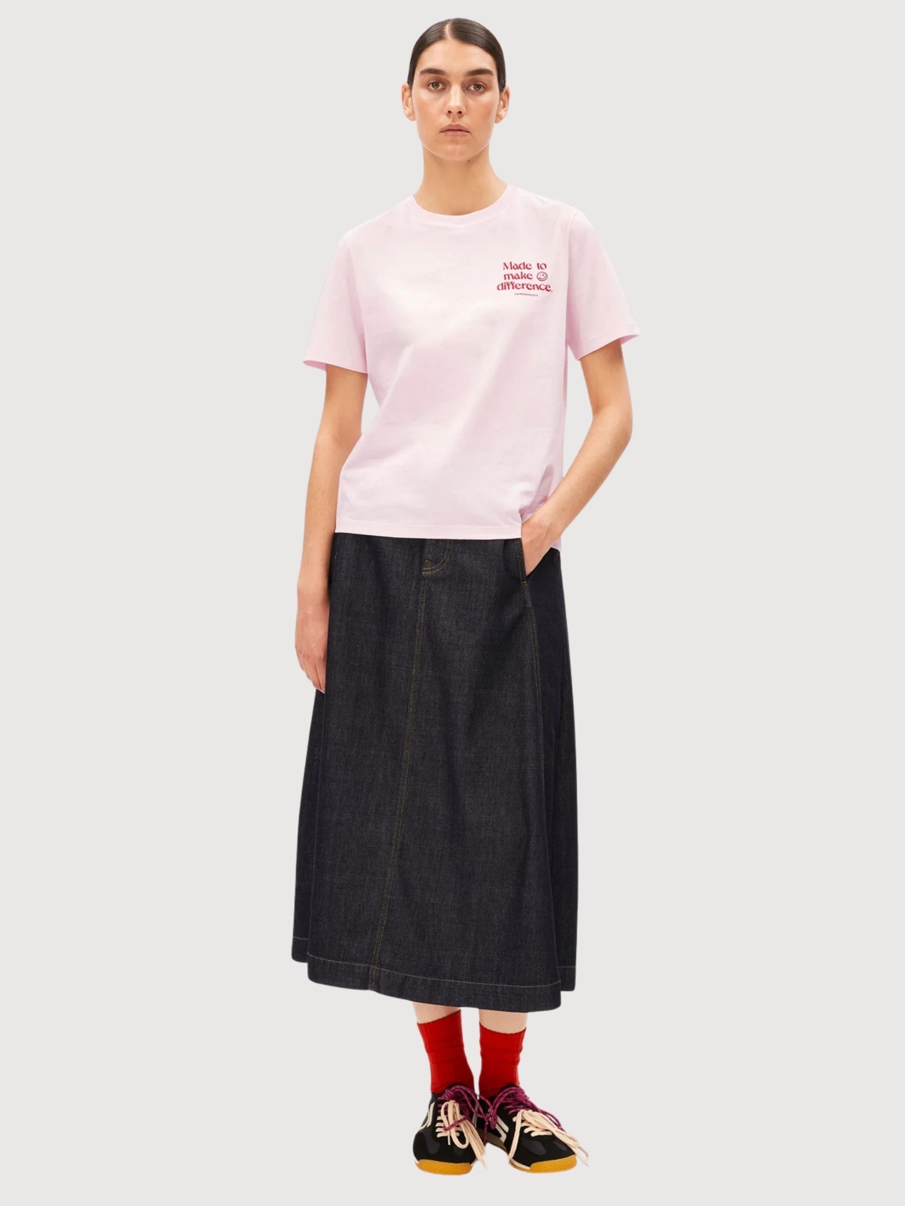 Maglietta Lualaa Embro Pink Mist | Armedangels